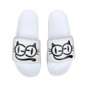 Gucci Cat Logo Pursuit Slip On Slide Sandal (RARE)